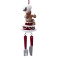 Kurt Adler kerstornament - Gingerbread poppetje - Met mes en vork