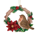 Goodwill kerstornament - Roodborstje - In krans