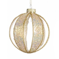 Goodwill kerstbal - Met strepen - 8cm