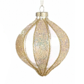 Goodwill kerstbal - Met strepen - 8cm