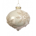 Goodwill kerstbal - Met sneeuwvlok - 8cm