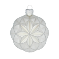 Holly & Jolly kerstbal - Met glitters - 8cm