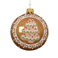 Decoris kerstbal - Met kerstboom - 8cm