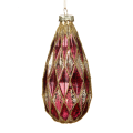 Decoris kerstbal - Met ruiten - 12cm