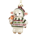 Decoris kerstornament - Lammetje met kersttrui