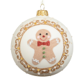 Decoris kerstbal - Met gingerbread poppetje - 10cm