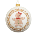 Decoris kerstbal - Met gingerbread poppetje - 10cm