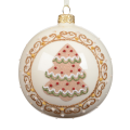Decoris kerstbal - Met gingerbread kerstboom - 10cm