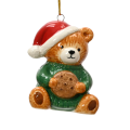 Decoris kerstornament - Beer met kerstmuts