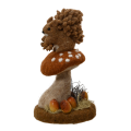 Decoris kerstbeeld - Paddenstoel met eekhoorn