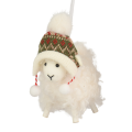 Decoris kerstornament - Schaap met kerstmuts