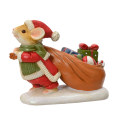 Decoris kerstbeeld - Muis met cadeau's
