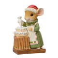 Decoris kerstbeeld - Muis met taart