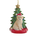 Kurt Adler kerstornament - Labradoodle met kerstboom